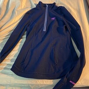 Abercrombie & Fitch Navy Zip-Up with Pink Accents